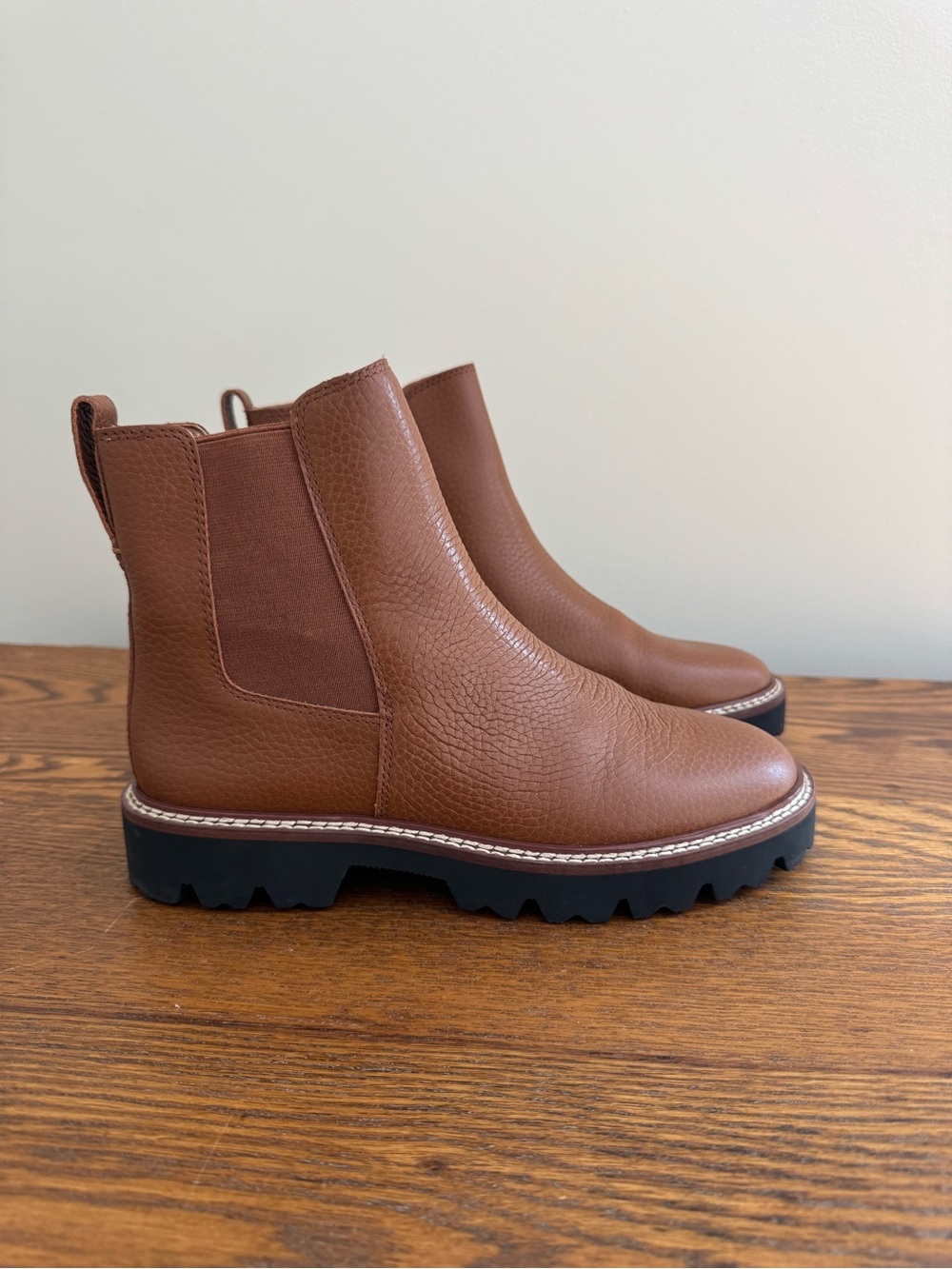 Madewell Brown Chelsea Lug Boots